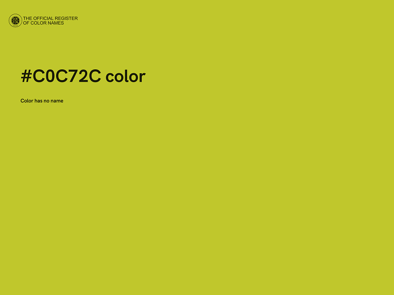 #C0C72C color image