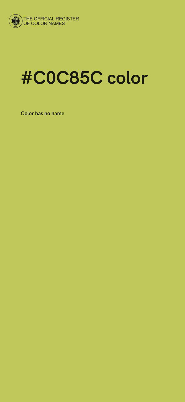 #C0C85C color image