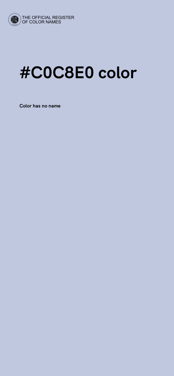 #C0C8E0 color image