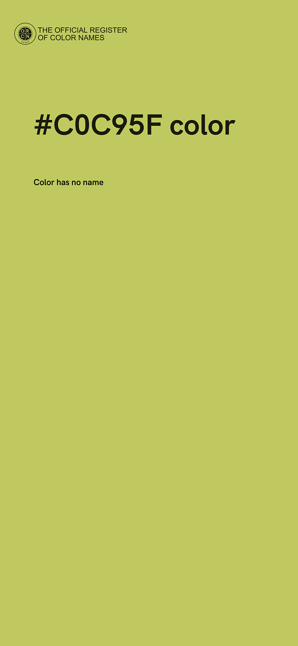 #C0C95F color image