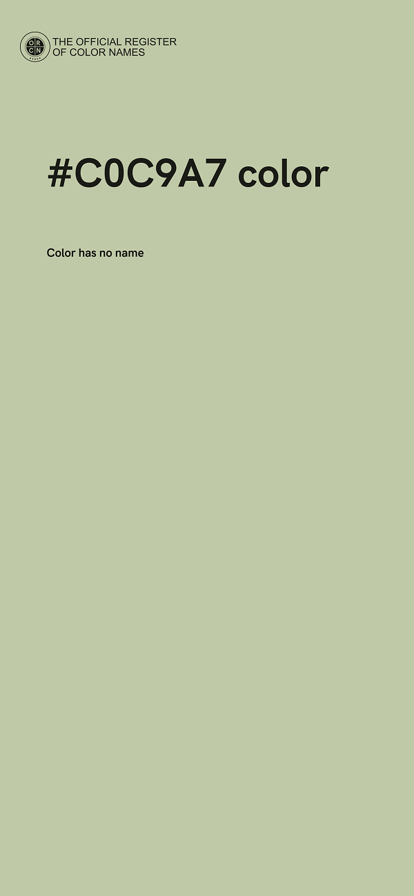#C0C9A7 color image