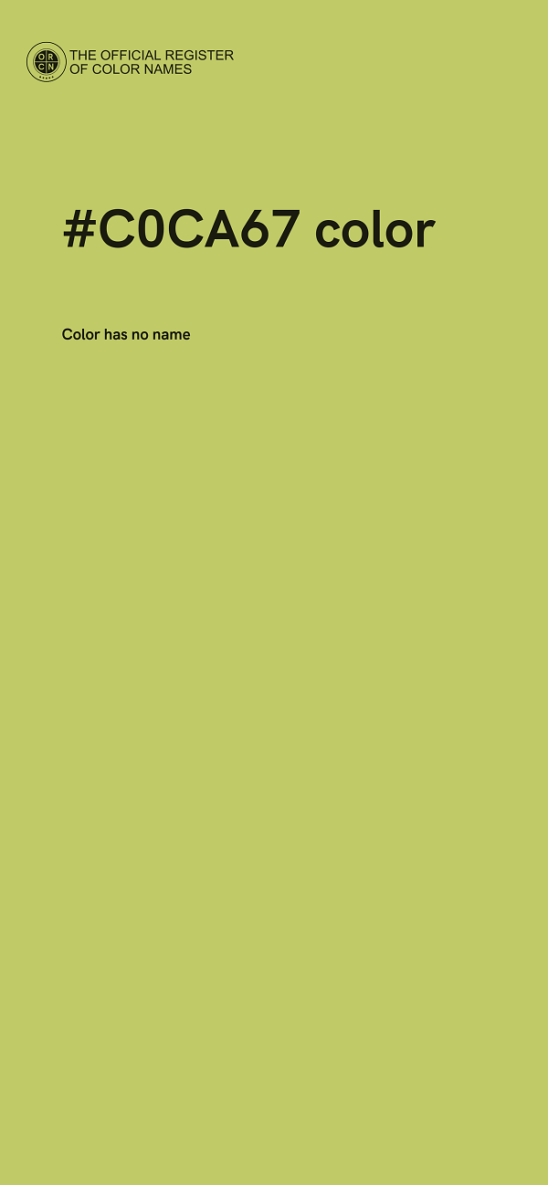 #C0CA67 color image