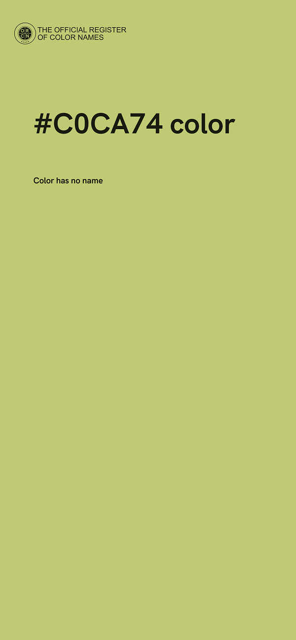 #C0CA74 color image