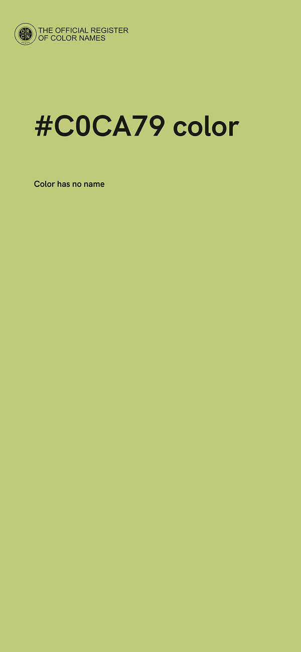 #C0CA79 color image
