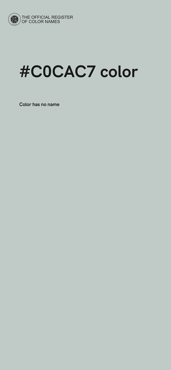 #C0CAC7 color image