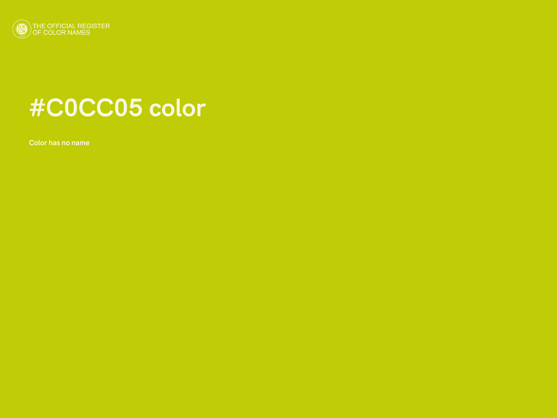 #C0CC05 color image