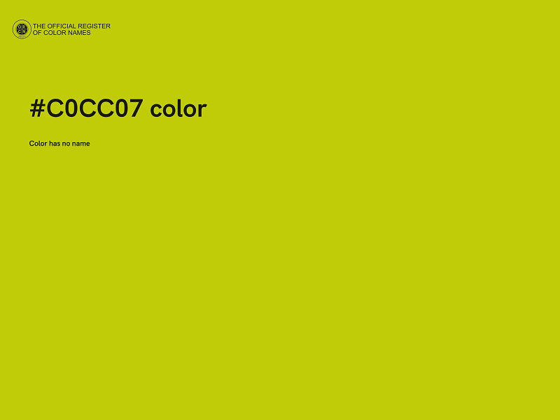 #C0CC07 color image