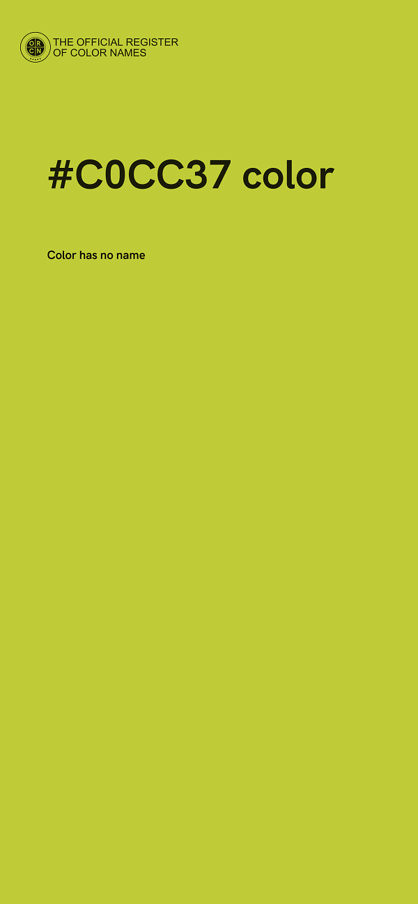 #C0CC37 color image