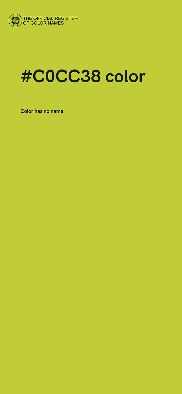 #C0CC38 color image