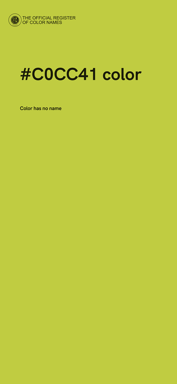 #C0CC41 color image