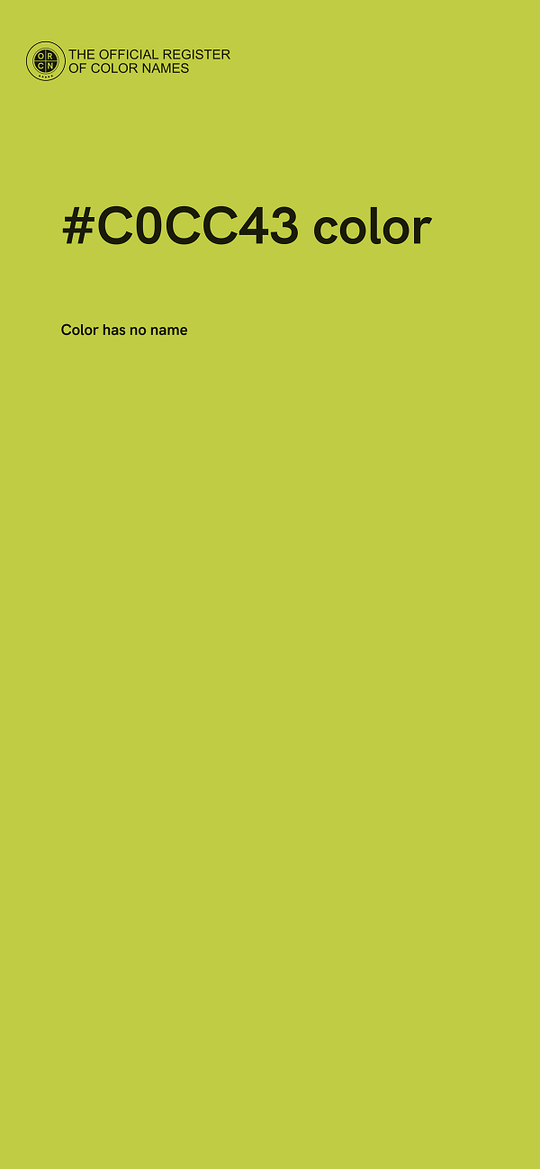 #C0CC43 color image
