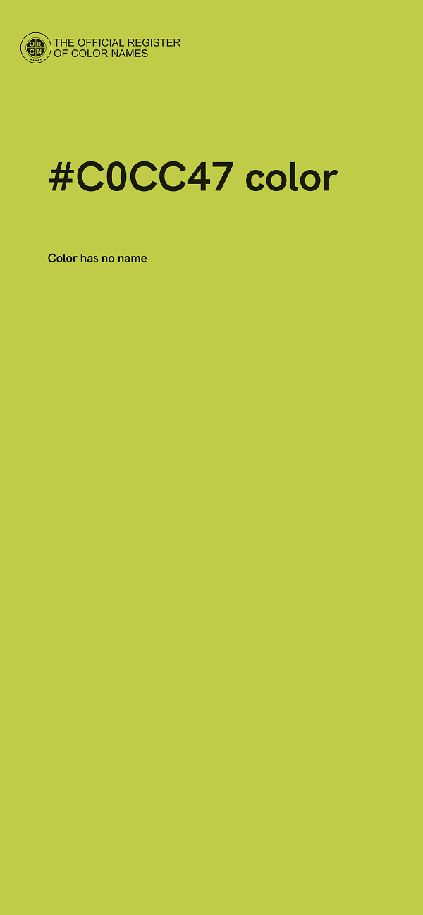#C0CC47 color image