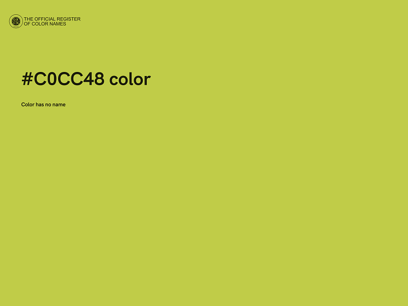 #C0CC48 color image