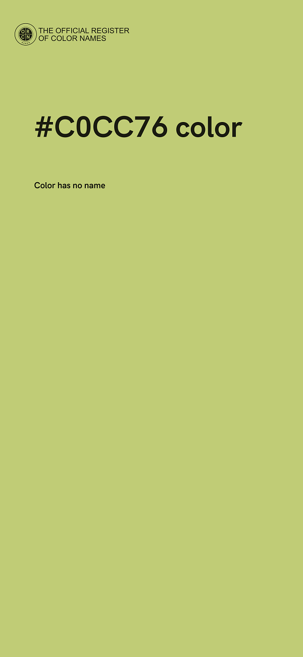 #C0CC76 color image