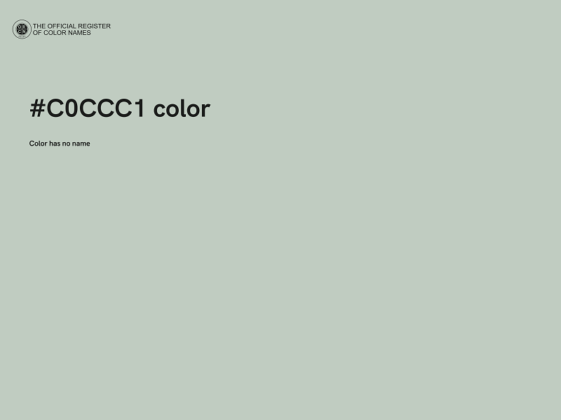 #C0CCC1 color image