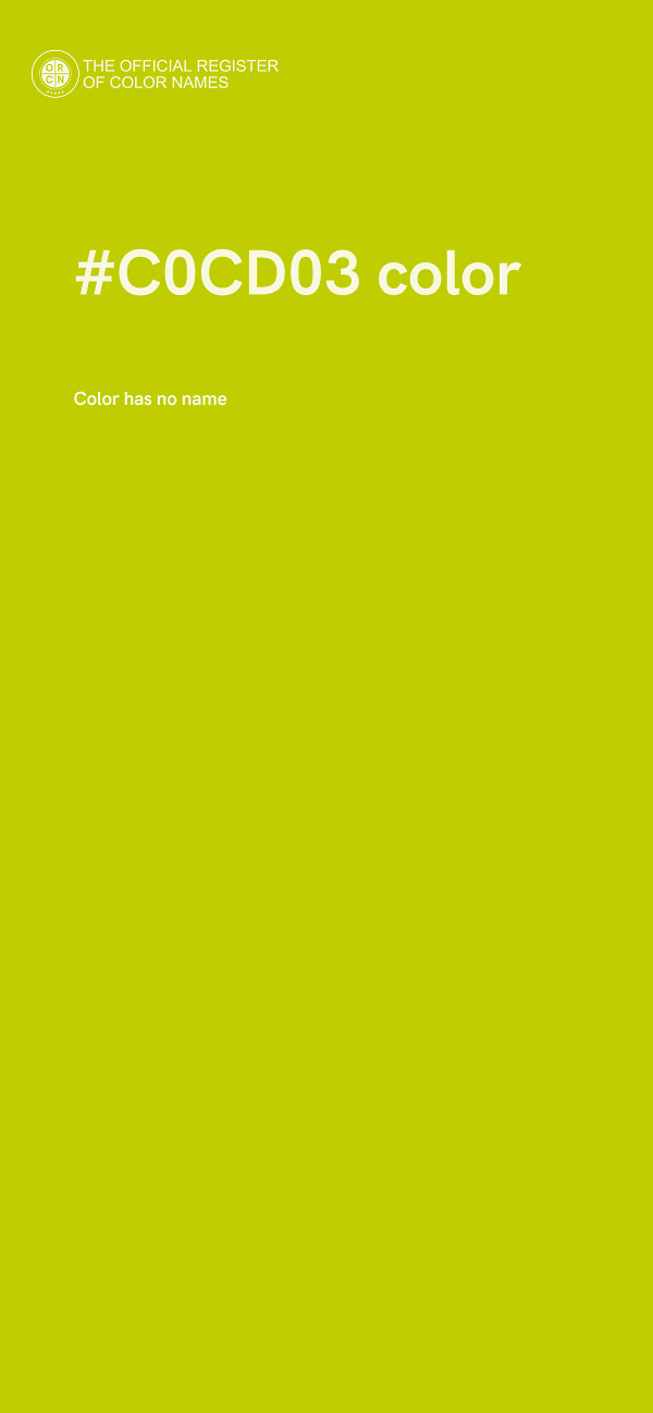 #C0CD03 color image