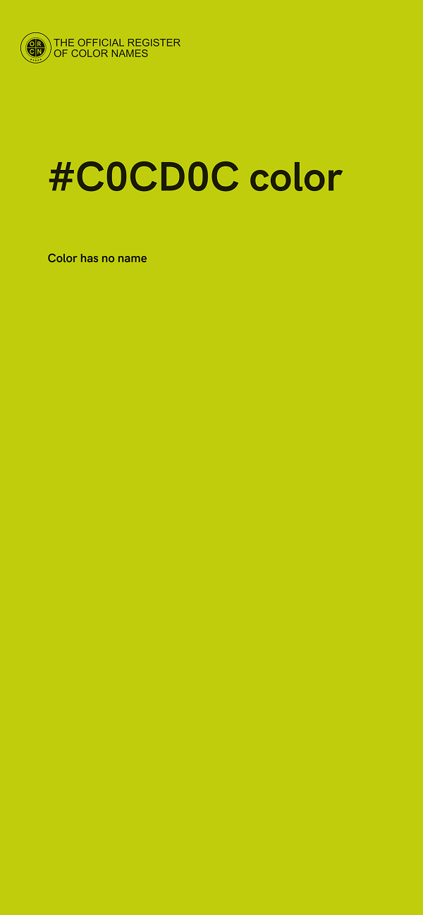 #C0CD0C color image