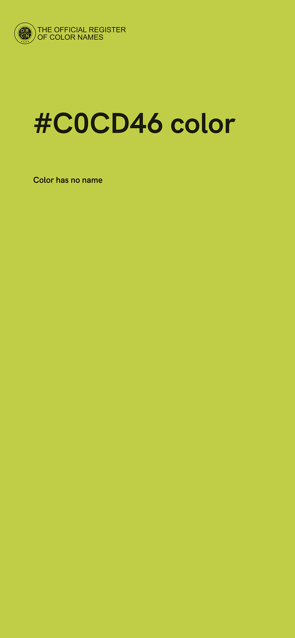 #C0CD46 color image