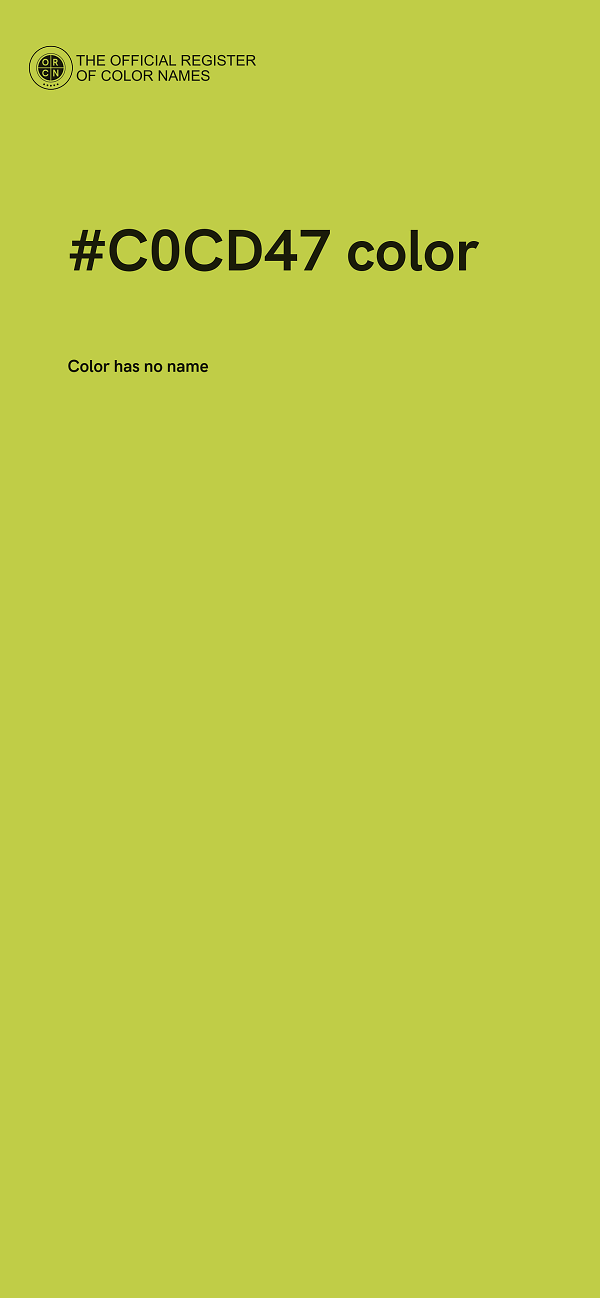 #C0CD47 color image