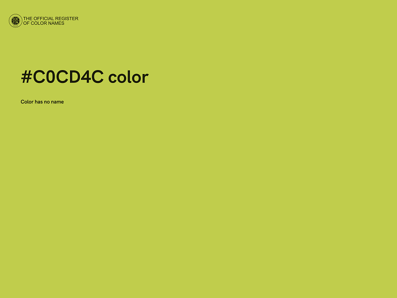 #C0CD4C color image