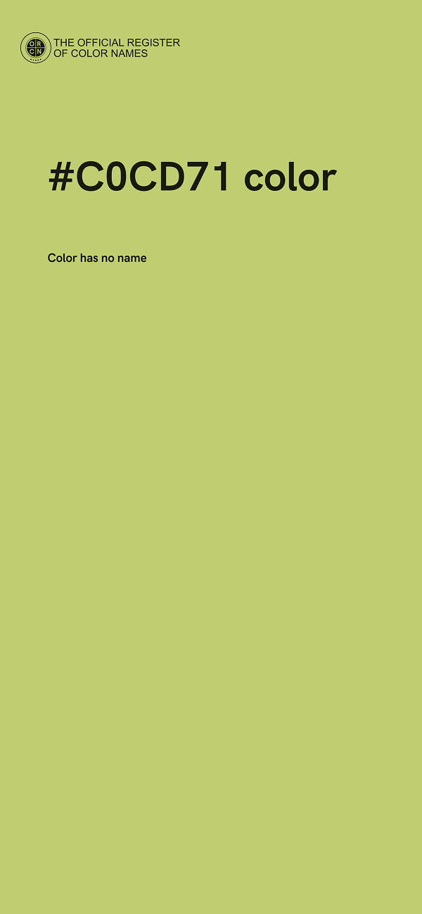 #C0CD71 color image