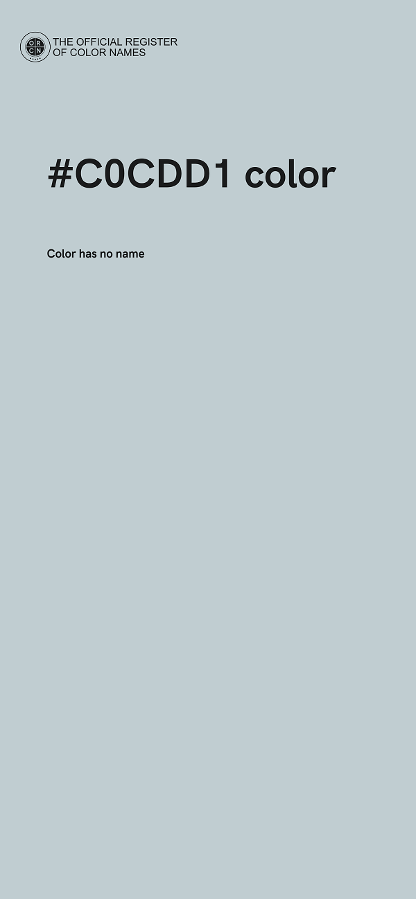#C0CDD1 color image