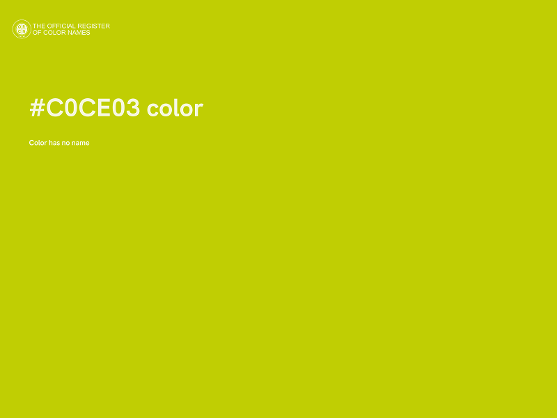 #C0CE03 color image