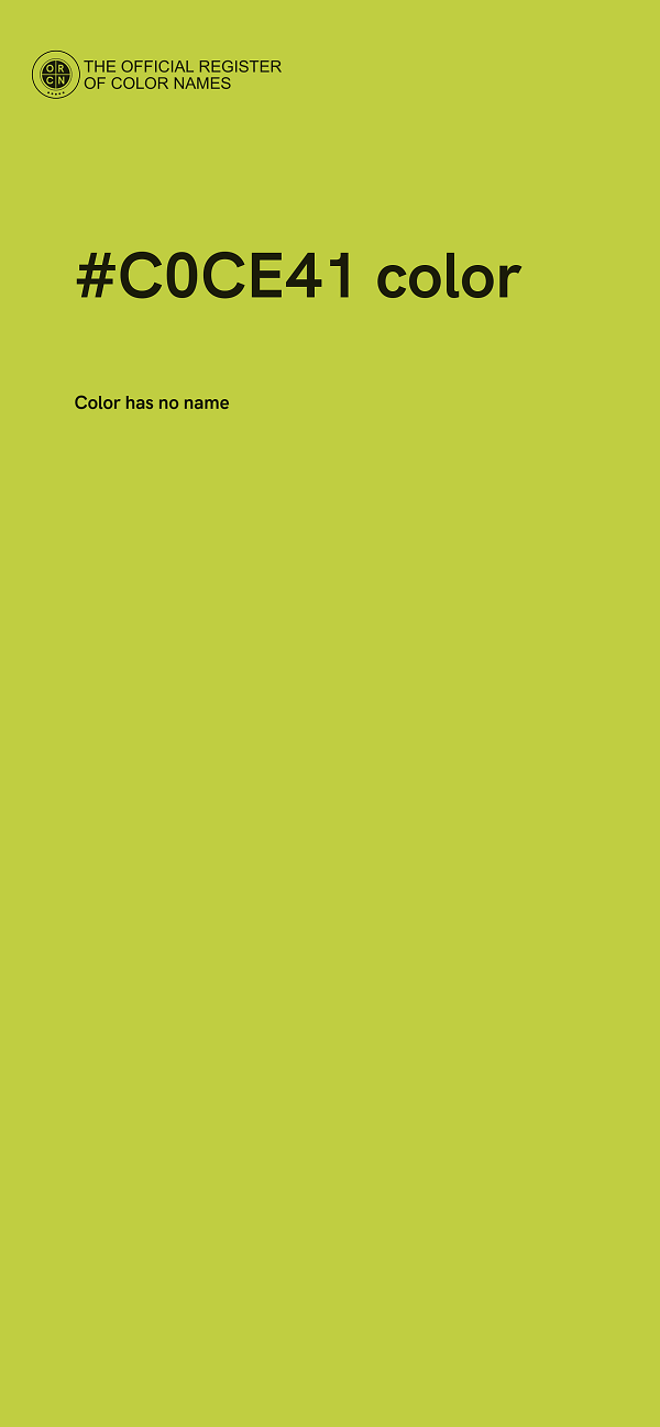 #C0CE41 color image