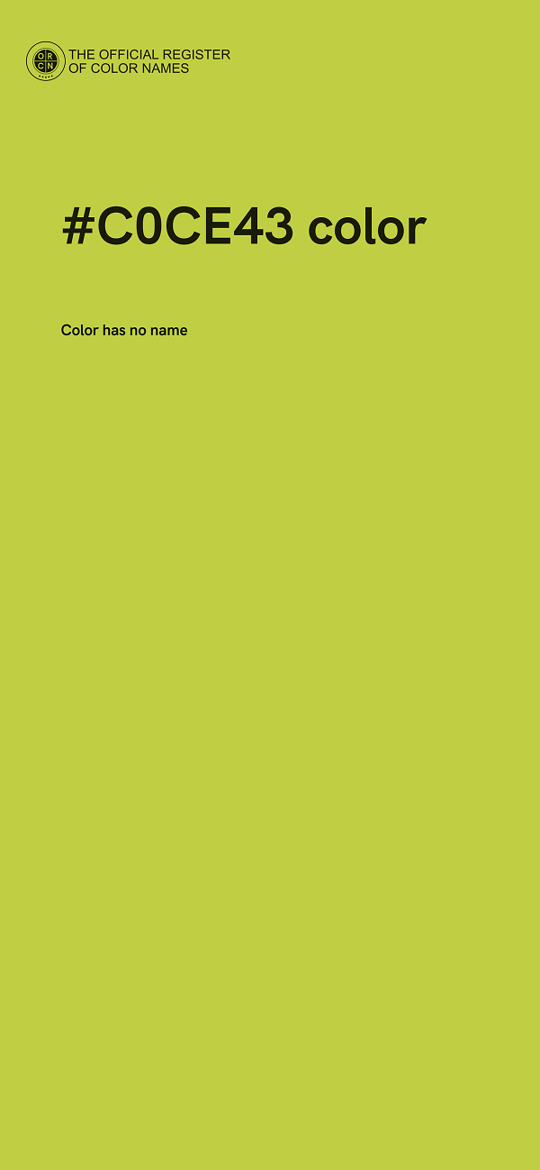 #C0CE43 color image