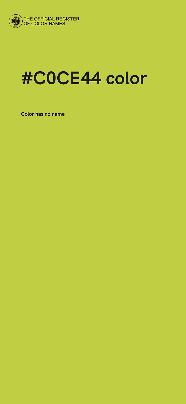 #C0CE44 color image