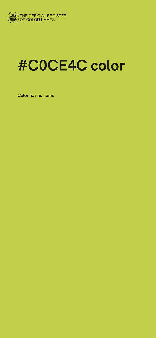 #C0CE4C color image