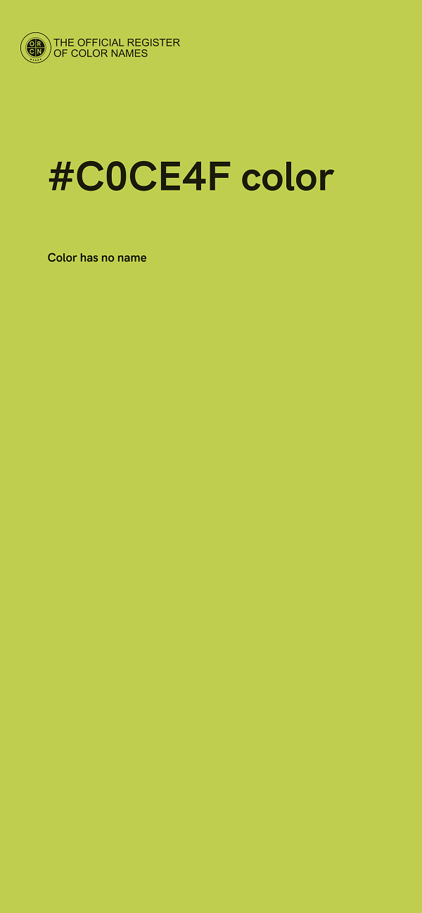 #C0CE4F color image