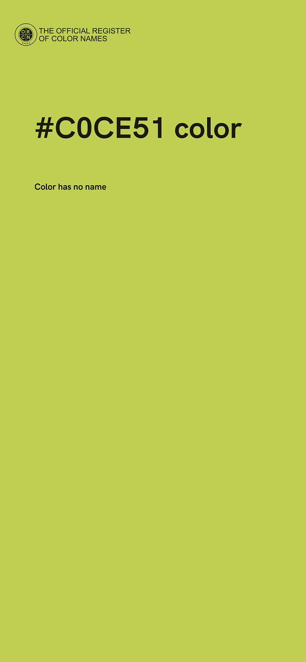 #C0CE51 color image