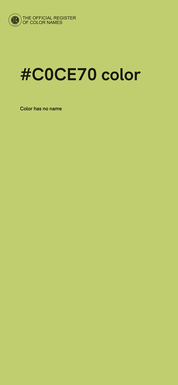 #C0CE70 color image