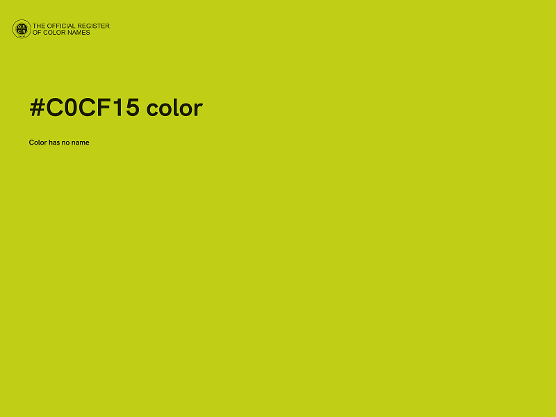 #C0CF15 color image