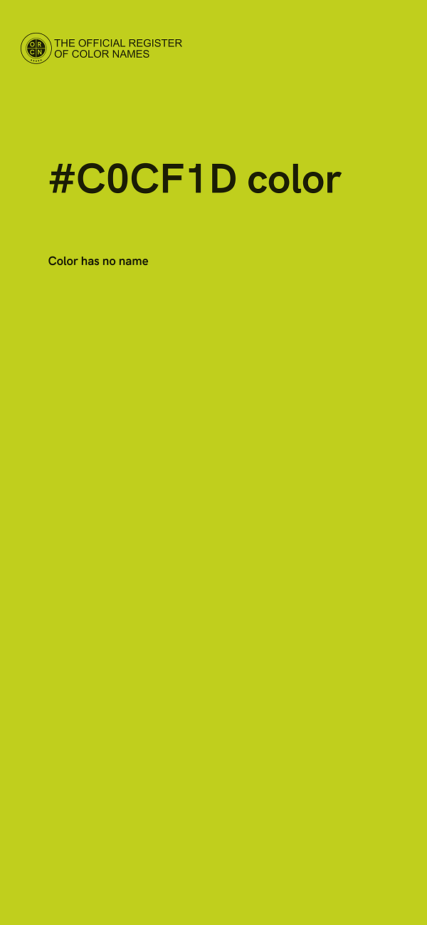 #C0CF1D color image