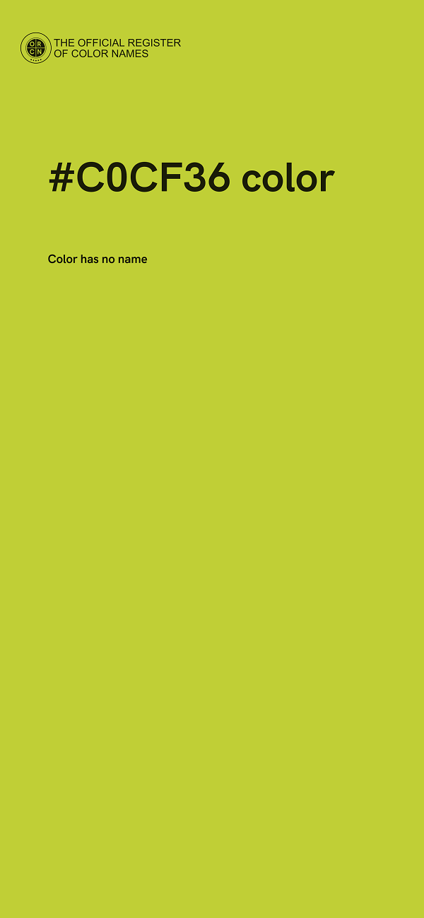 #C0CF36 color image