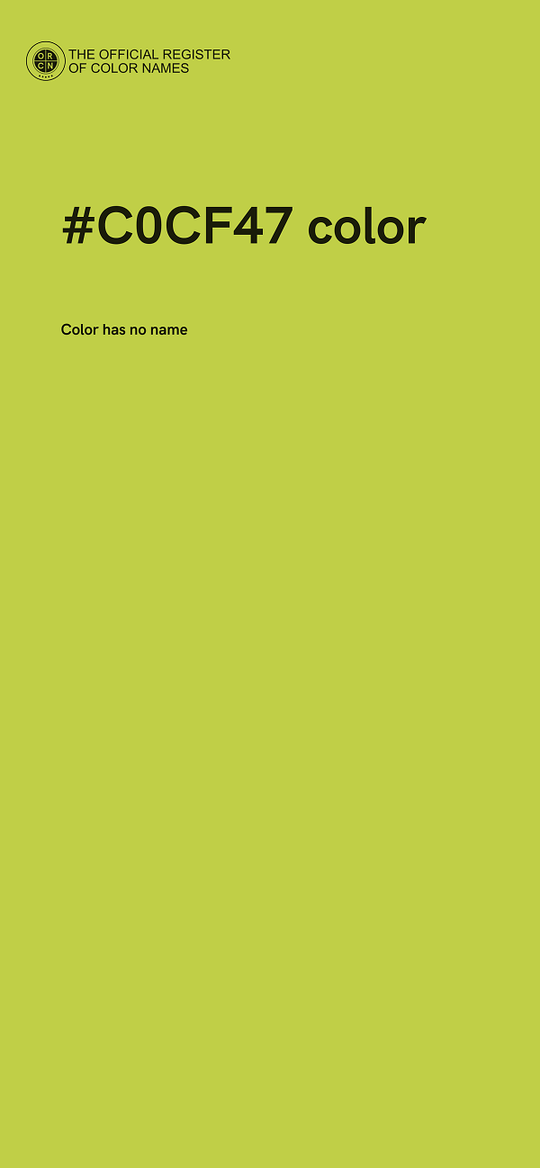 #C0CF47 color image
