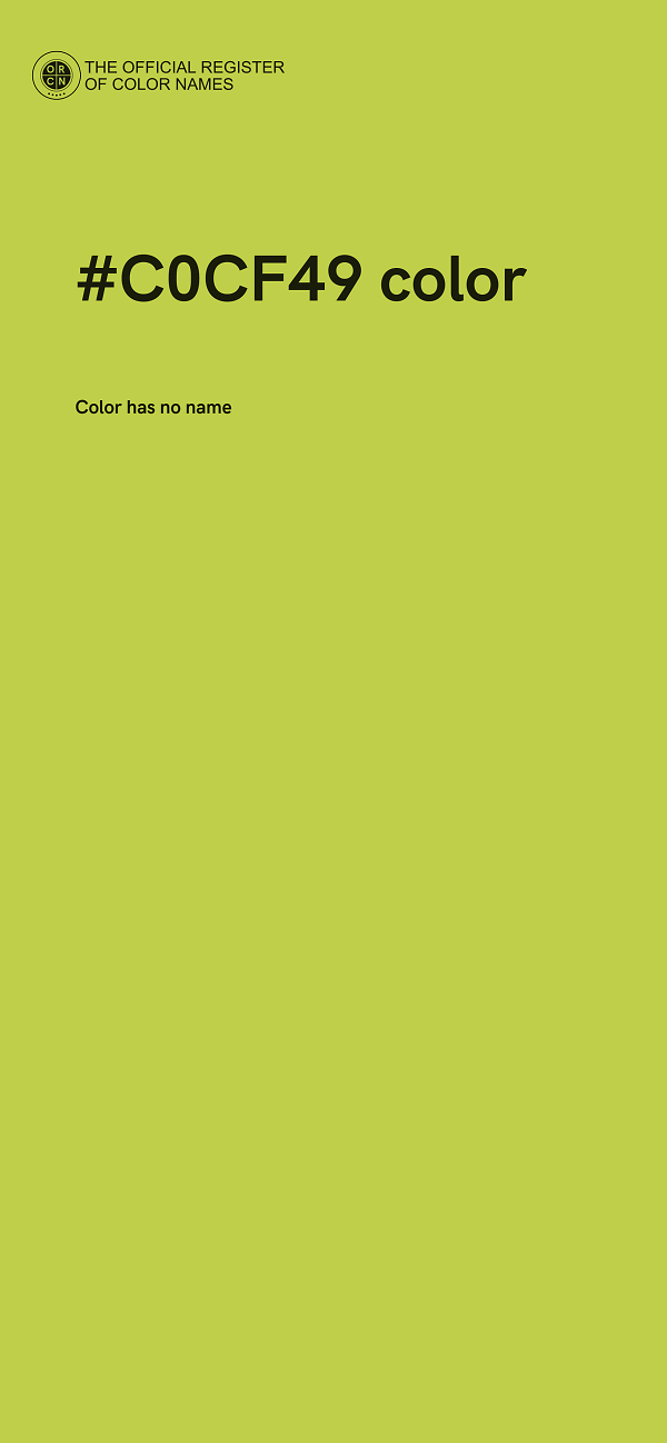 #C0CF49 color image