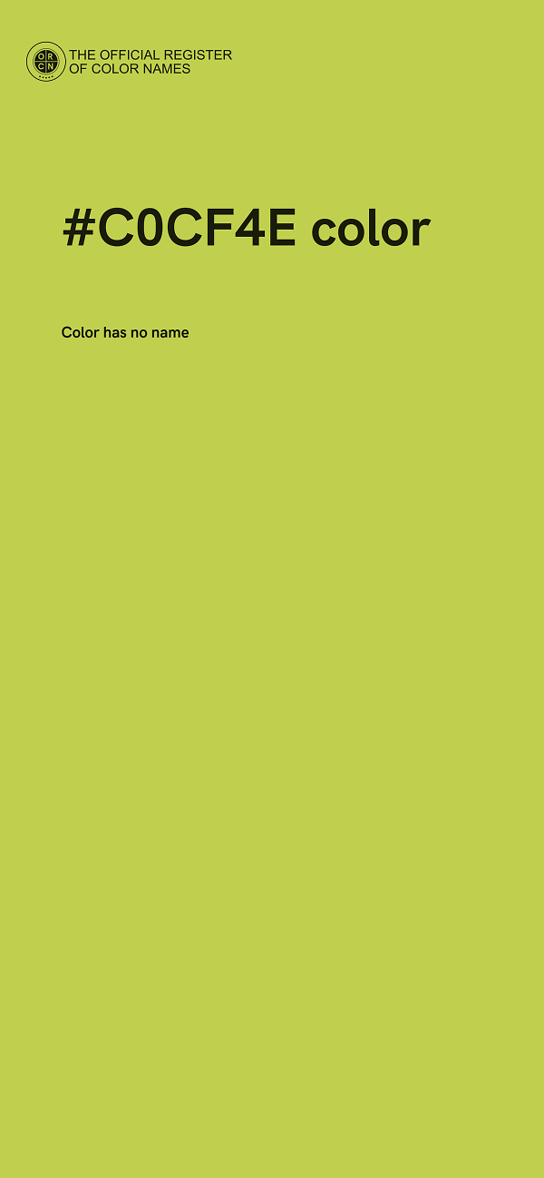 #C0CF4E color image