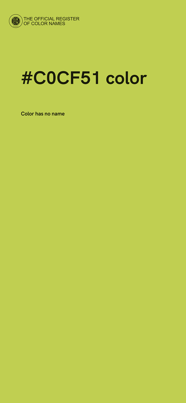 #C0CF51 color image