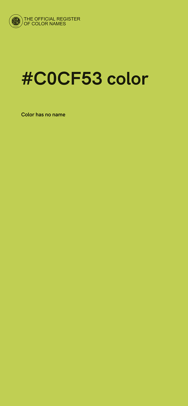 #C0CF53 color image