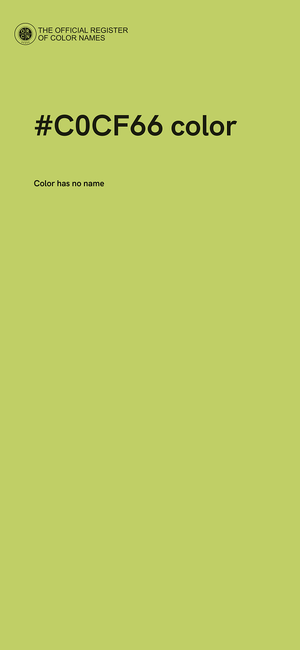 #C0CF66 color image