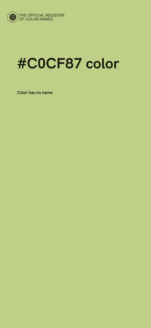 #C0CF87 color image