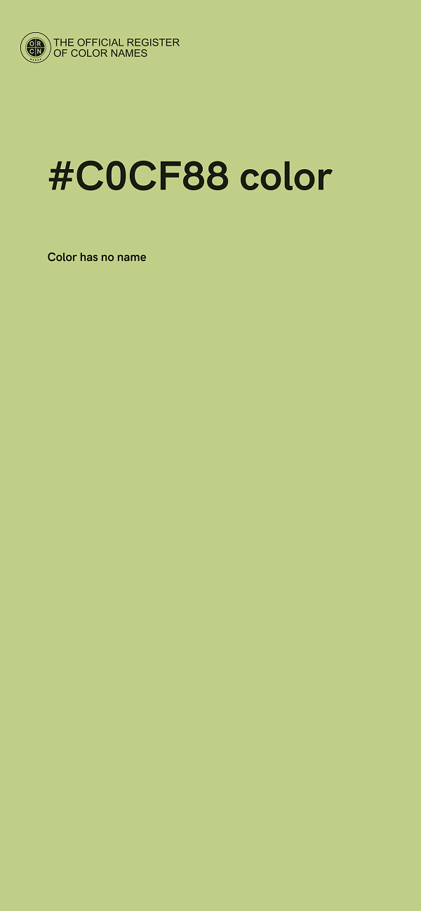 #C0CF88 color image