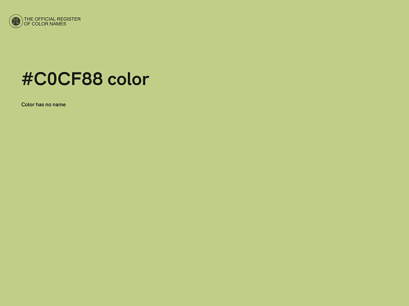 #C0CF88 color image