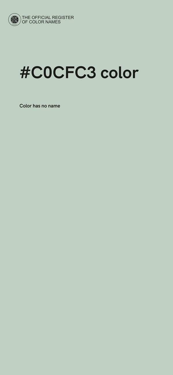 #C0CFC3 color image