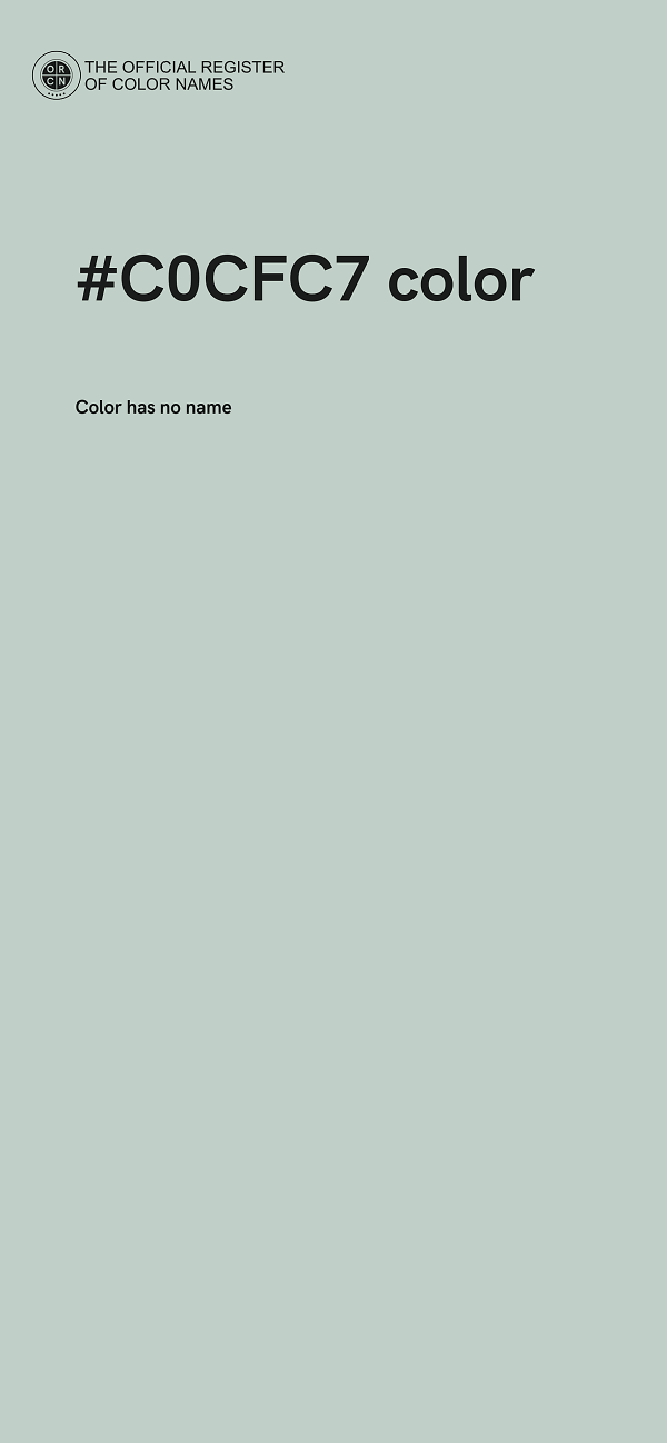 #C0CFC7 color image