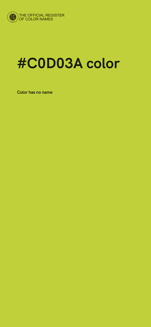 #C0D03A color image