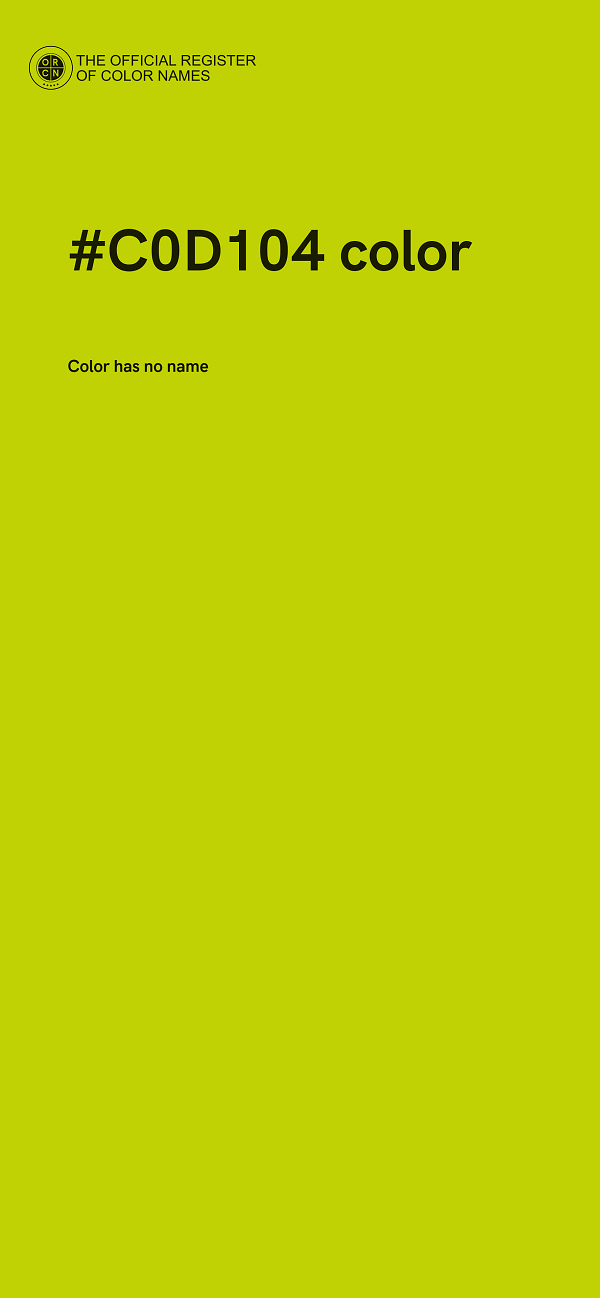 #C0D104 color image